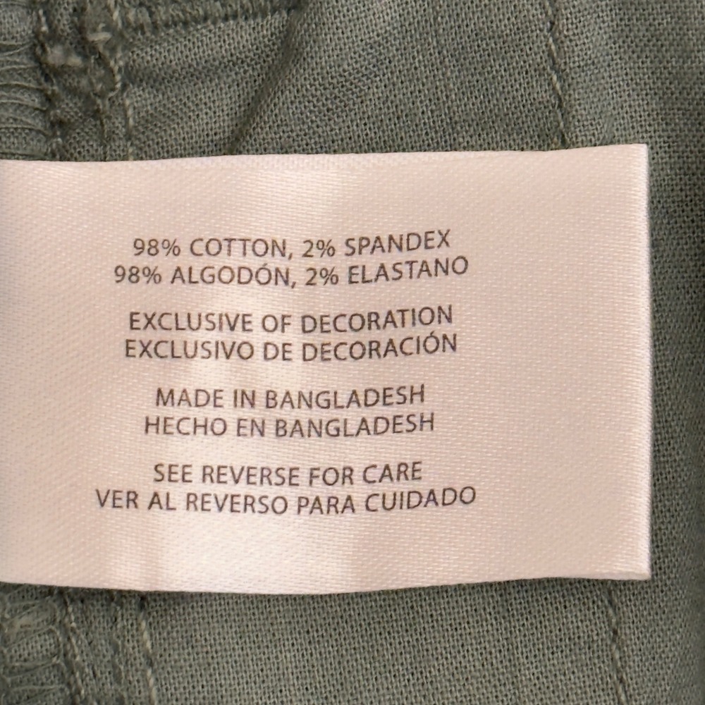 439 | NWOT GAP Olive Green Pull On Cotton Blend Drawsring Shors XL - Picture 7 of 9